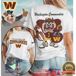 Washington Commanders Looney Tunes Taz Football Graphic T Shirt