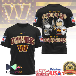 Washington Commanders Put On The Armor Of God Snoopy Charlie Brown 2026 Fans T Shirt Washington Commanders Put On The Armor Of God Snoopy Charlie Brown 2026 Fans T Shirt