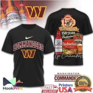 Washington Commanders x Budweiser 150 Years Anniversary Celebration T Shirt