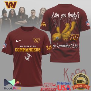 Washington Commanders x Korn Are You Ready Football Mashup T Shirt Washington Commanders x Korn Are You Ready Football Mashup T Shirt