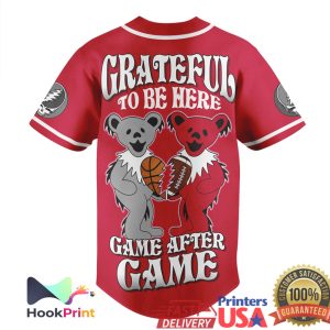 Wisconsin Badgers Grateful Dead Game After Game Baseball Jersey