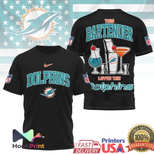 Miami Dolphins This Bartender Loves The Dolphins NFL Fan Shirt Miami Dolphins This Bartender Loves The Dolphins NFL Fan Shirt