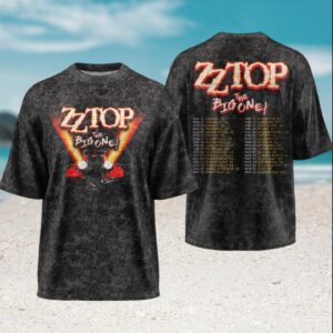 ZZ Top The Big One Tour 2026 Vintage Mineral Wash Rock Fans Men Women T Shirt