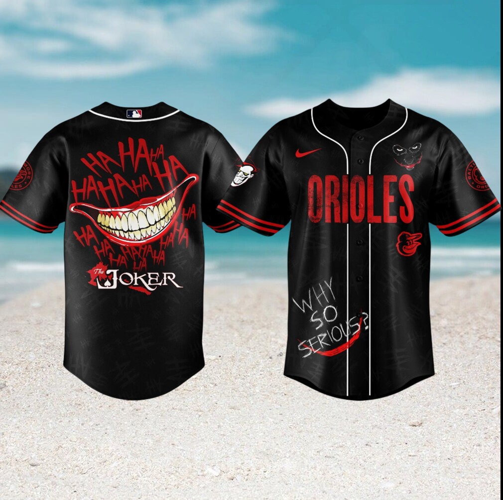 baltimore orioles the joker why so serious black baseball jersey baltimore orioles the joker why so serious black baseball jersey