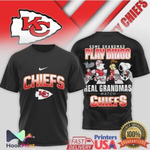 Kansas City Chiefs Some Grandmas Play Bingo Real Grandmas Watch Chiefs 2026 T Shirt