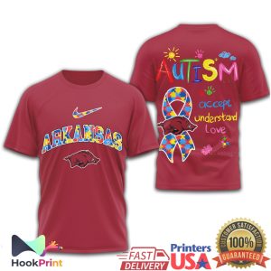 Arkansas Razorbacks Autism Awareness Accept Understand Love T Shirt